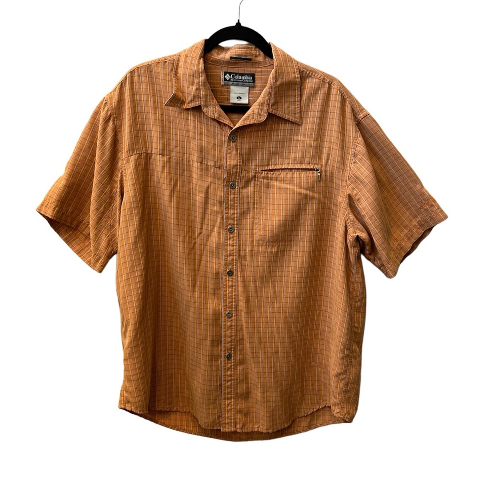 COLUMBIA Men’s Short Sleeve Button Up Shirt Size Large